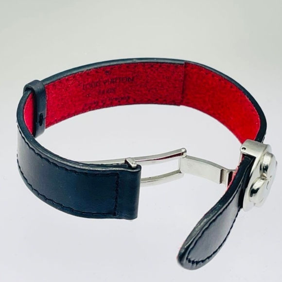 LOUIS VUITTON Adjustable Good Luck Monogram Flower Leather Bracelet EUC - Picture 3 of 8